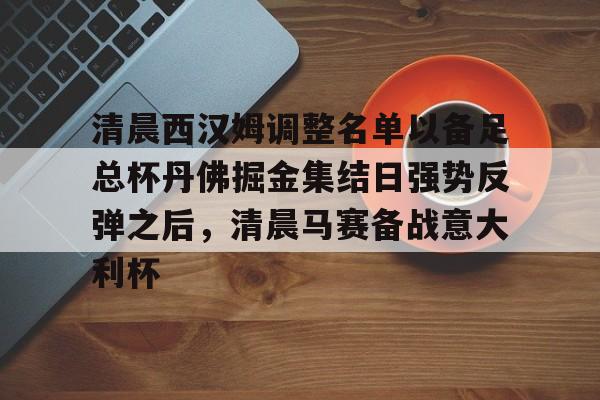 多米APP下载-关于清晨西汉姆调整名单以备足总杯丹佛掘金集结日强势反弹之后，清晨马赛备战意大利杯的信息